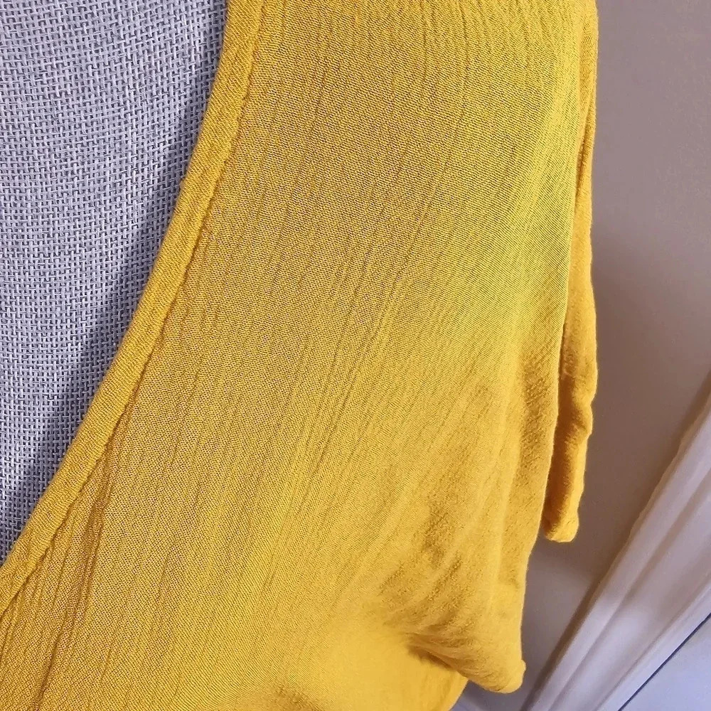 La Vie En Rose Aqua Swimwear Mustard Yellow Cover Up Dress Viscose size XXL - Picture 4 of 8